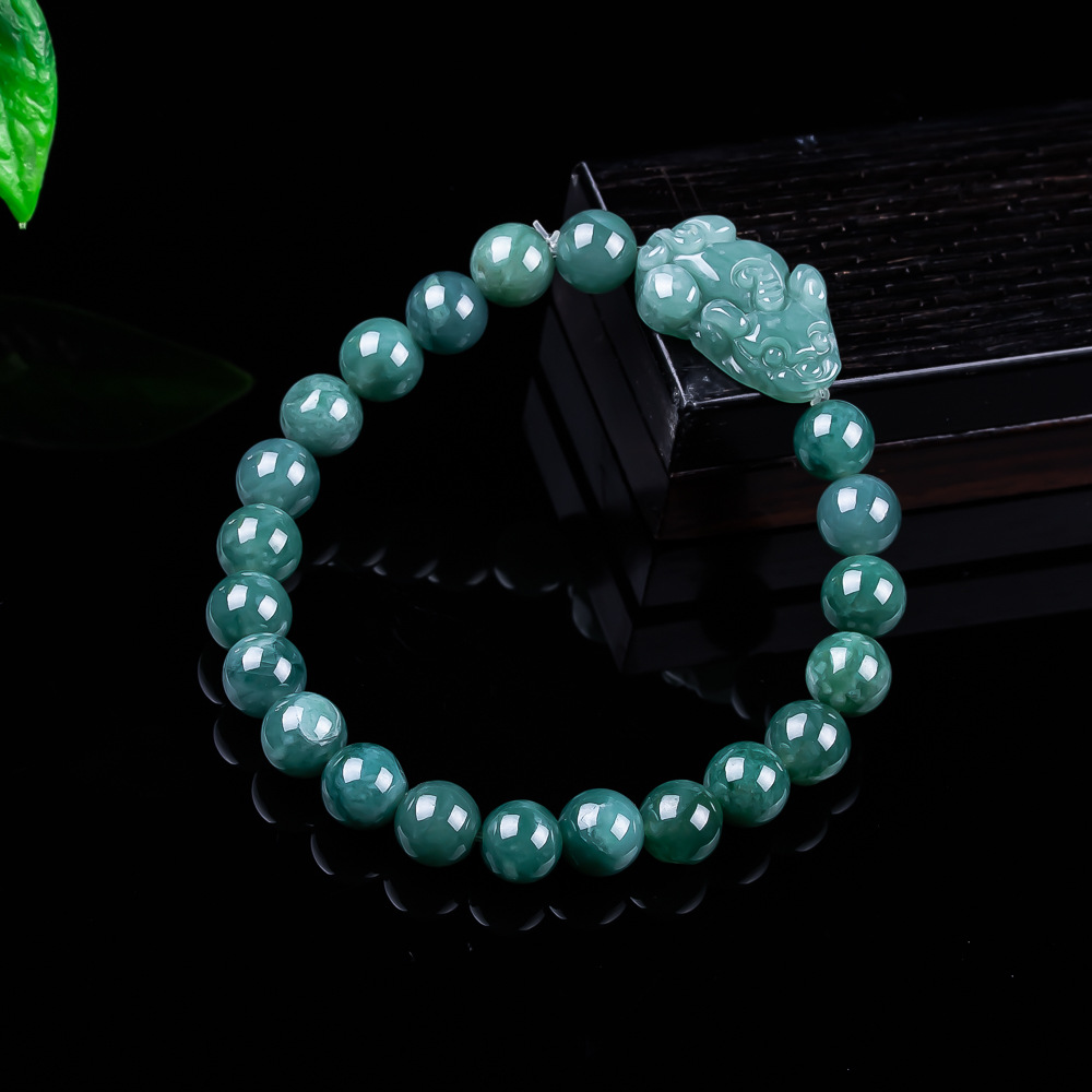 Jewelry & Watches Store - Natürliches burmesisches Jadeit-Pixiu-Armband, Vintage-Talismane, Charm-Geschenke für