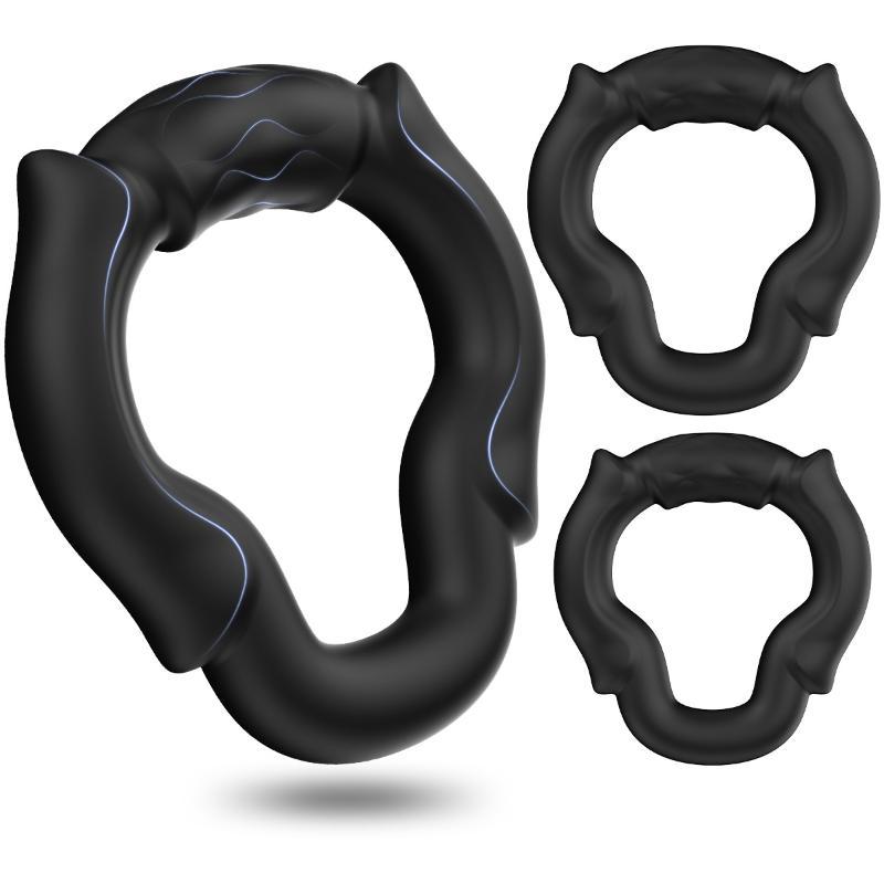 Couple Ring Set - 3 Stück/Set Penisring für Männer, verzögert