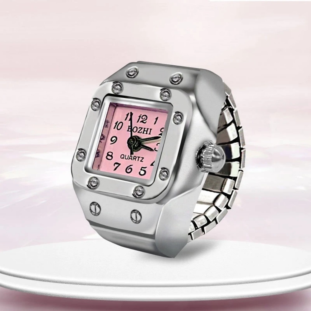 Mystery Jewelry Jar Watches - Kreative Quadratische Zifferblatt-Ringuhr Legierung Gehäuse Paar