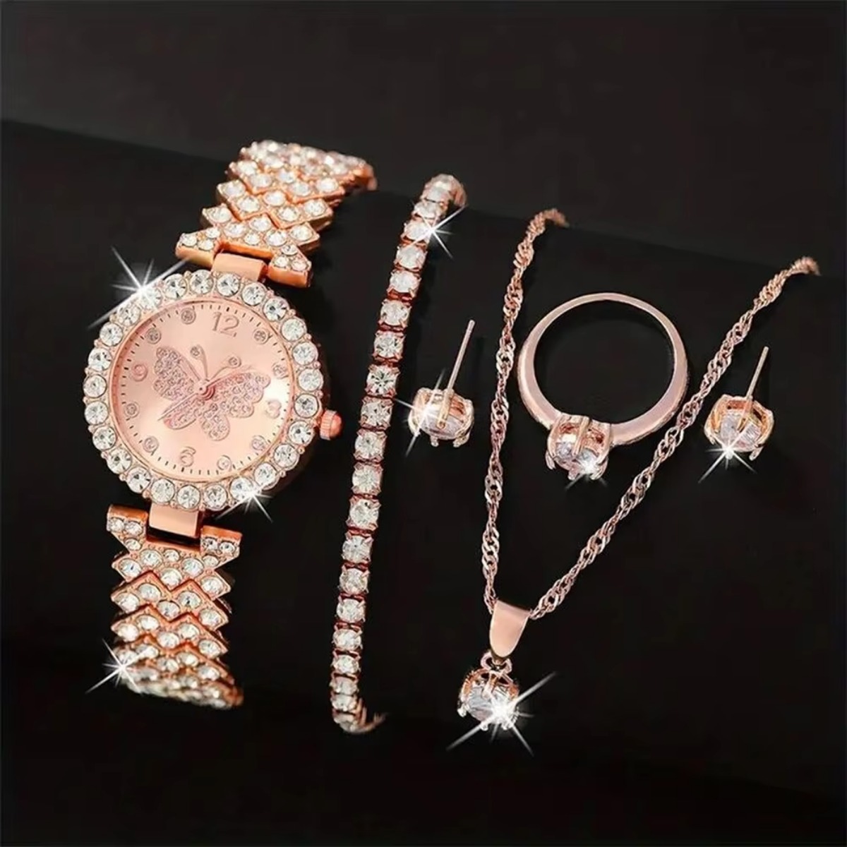 6-teiliges Set Luxus-Strass-Sc – Mystery Jewelry Jar Watches Bewertung und Preis