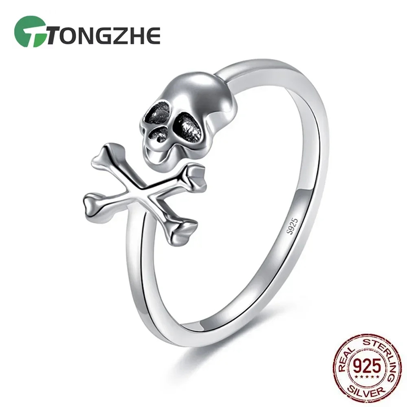 TONGZHE Ringe aus 925er-Sterli – Gothic Skull Ring Bewertung und Preis