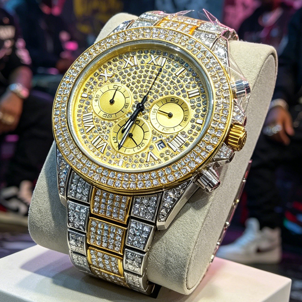 Ohne Logo Silber Gold Voll Dia – Jewelry Watches Brands Bewertung und Preis