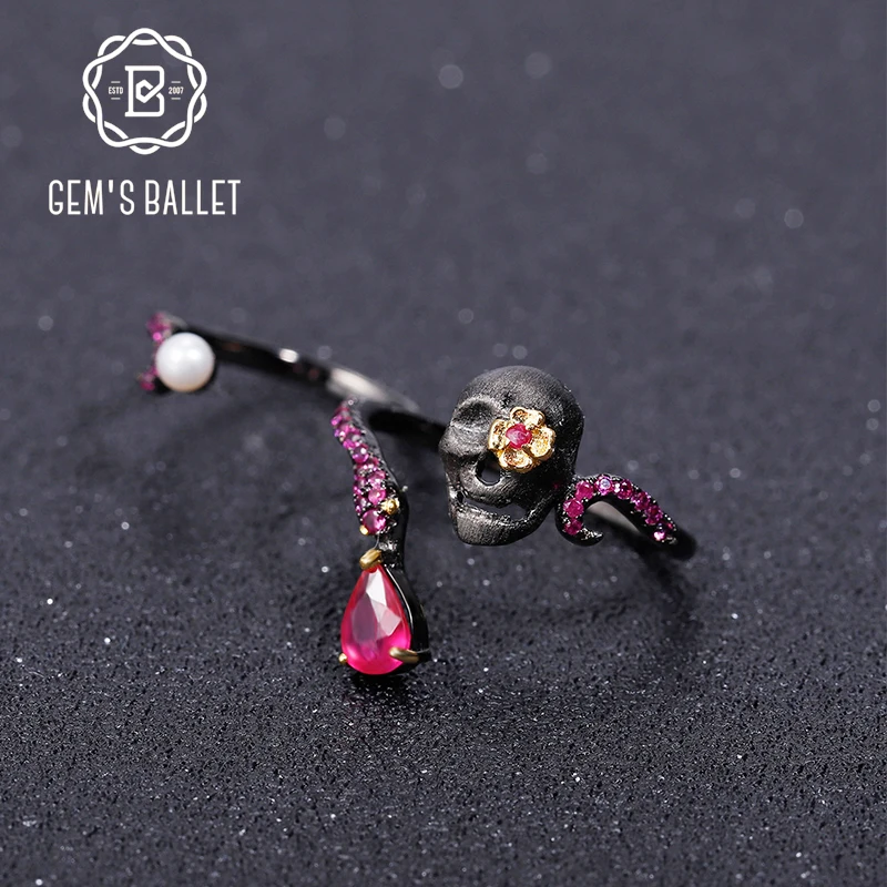 Edelstein Ballett natürlichen  – Gothic Skull Ring Bewertung und Preis