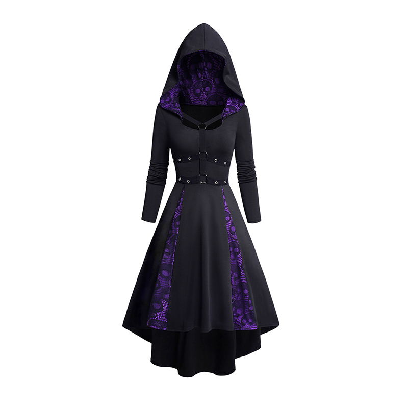 Damen Hoodie Kleider Halloween – Gothic Skull Ring Bewertung und Preis