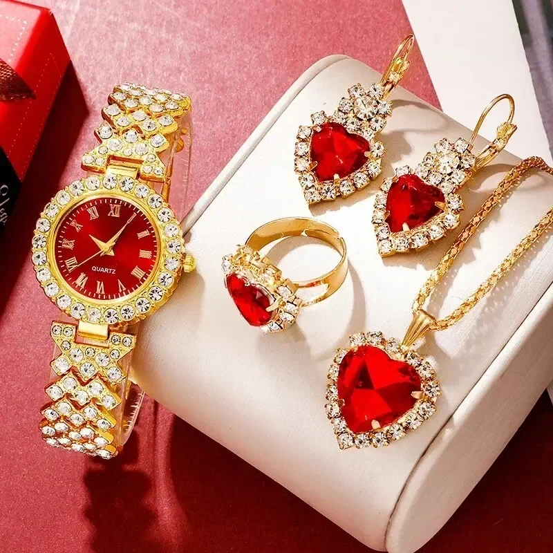 Goldene Luxus uhr Frauen Ring  – Mystery Jewelry Jar Watches Bewertung und Preis