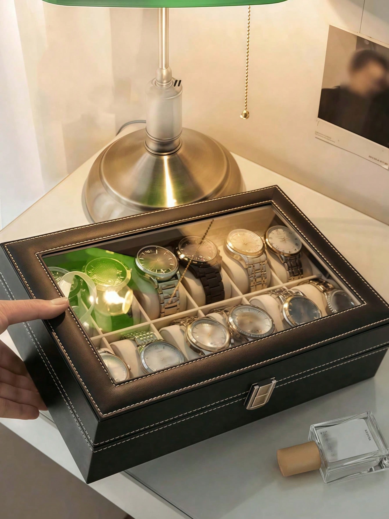 Leder-Uhrenbox mit Schloss, Gr – Mystery Jewelry Jar Watches Bewertung und Preis