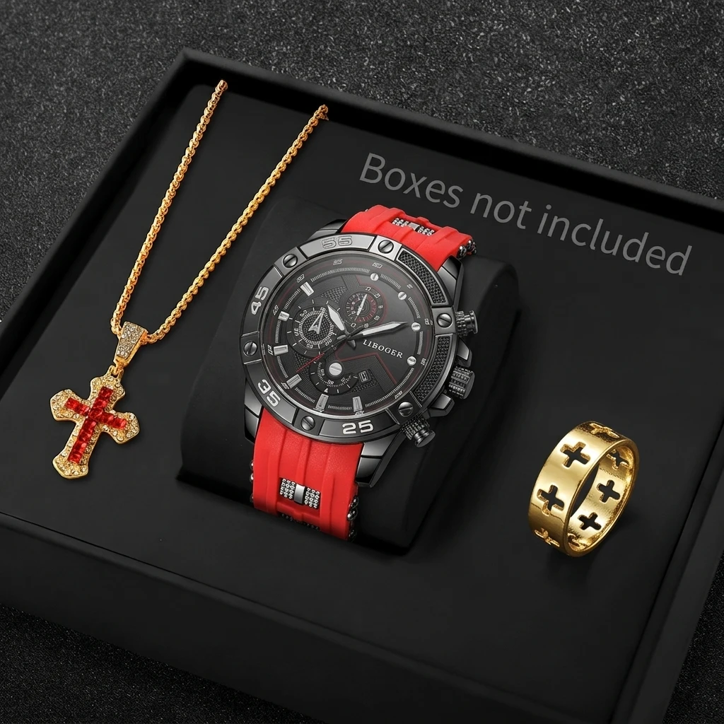3-teiliges Modisches Herren-Sp – Mystery Jewelry Jar Watches Bewertung und Preis