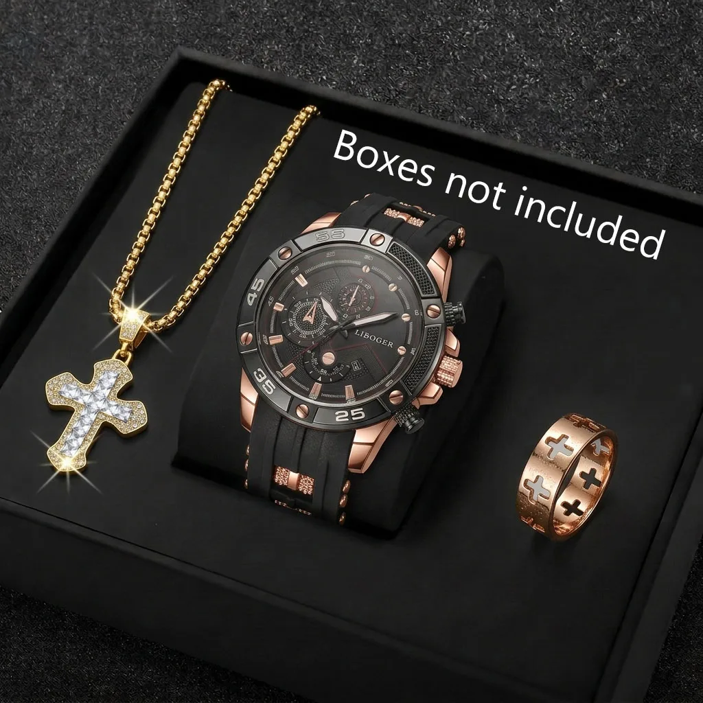 3-teiliges Modisches Herren-Sp – Mystery Jewelry Jar Watches Bewertung und Preis