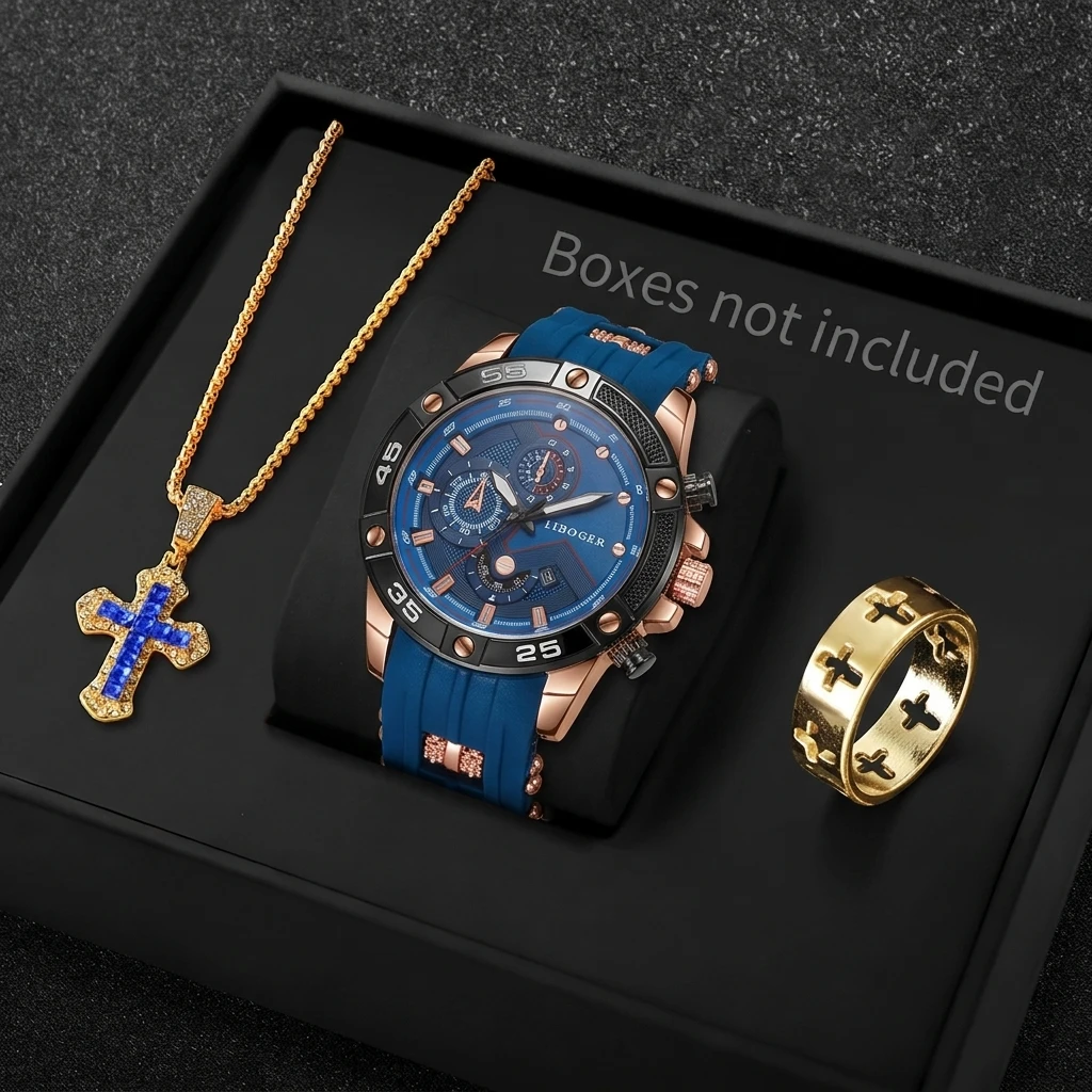 3-teiliges Modisches Herren-Sp – Mystery Jewelry Jar Watches Bewertung und Preis
